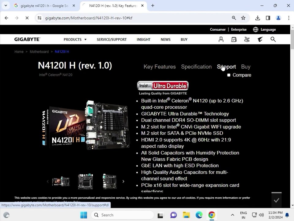 How to Download driver Gigabyte N4120I H Motherboard windows 11 or 10