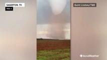 Tornadoes and lightning in the Texas sky as thunderstorms kick off February