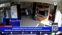 La Molina: ladrón ingresa a 2 departamentos y se lleva equipos valorizados en más de 5 mil dólares