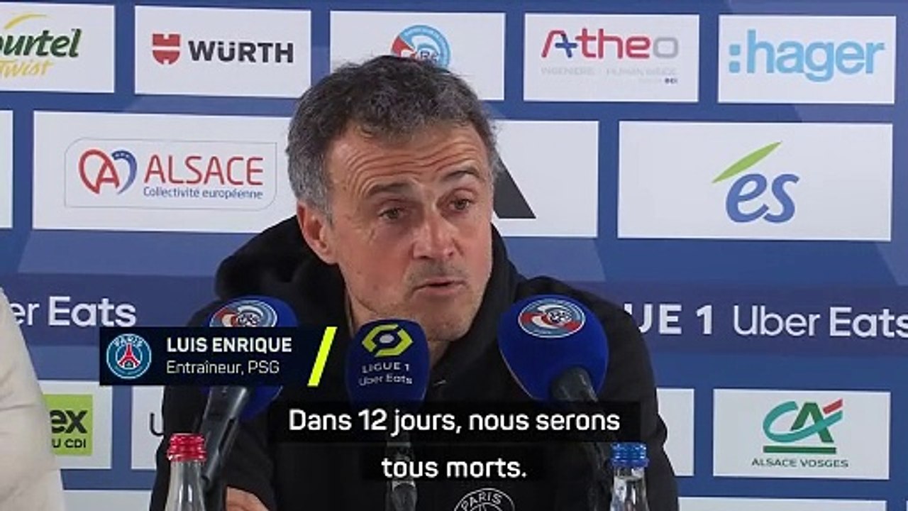 Luis Enrique esquive le sujet Ligue des champions : “Dans 12 jours, nous serons tous morts”