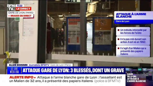 Attaque à la gare de Lyon: Laurent Nuñez, préfet de police de Paris, indique que le pronostic vital de l'un des blessés demeure engagé