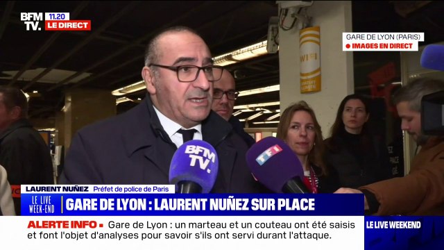 Attaque à la gare de Lyon: l'assaillant est en situation régulière en Italie , affirme Laurent Nuñez, préfet de police de Paris