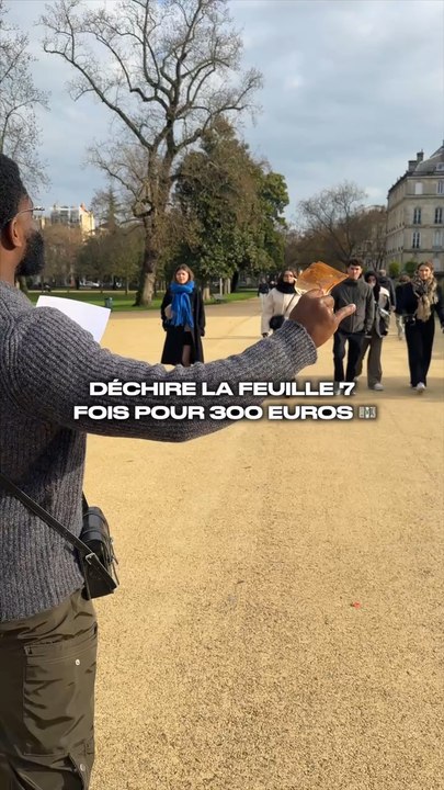 Dechire la feuille 7 fois gagne 300 euros 