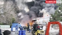 Kocaeli'de boya fabrikasında yangın! Çok sayıda ekip olay yerinde