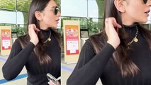 Rakul Preet Singh gives a tweak to her All-Black Airport Fit with edgy and luxe Valentino sneakers