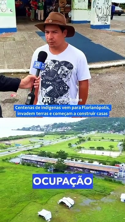 Indígenas invadem terras em Florianópolis e começam a construir casas: “é nosso”