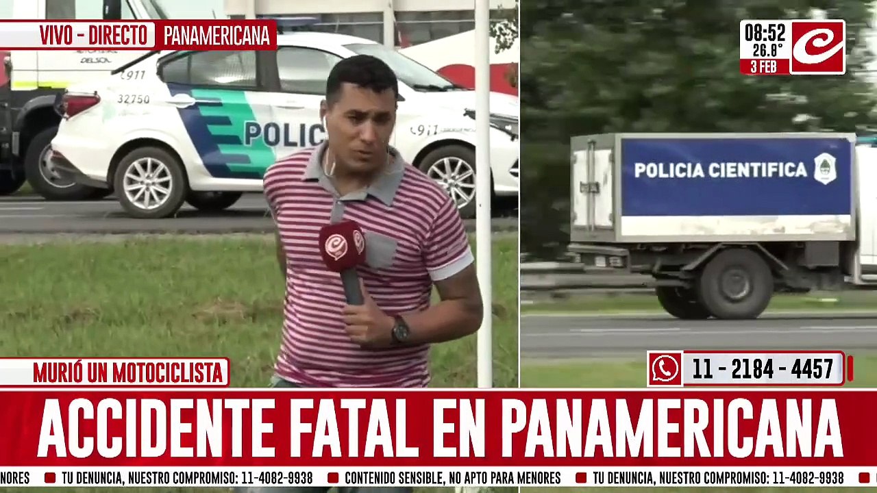 Accidente fatal en Panamericana: murió un motociclista