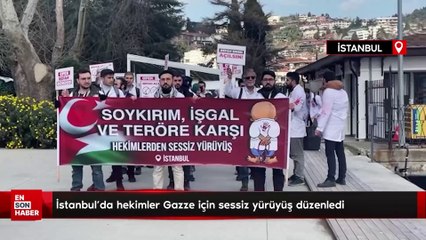 İstanbul'da Gazze için sessiz protesto: Doktorlar yürüdü