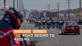 The road begins to ascend - Stage 5 - The AlUla Tour 2024