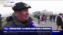 Agriculteurs: sur la route du retour, le convoi Agen-Paris fait une pause pique-nique à Bergerac