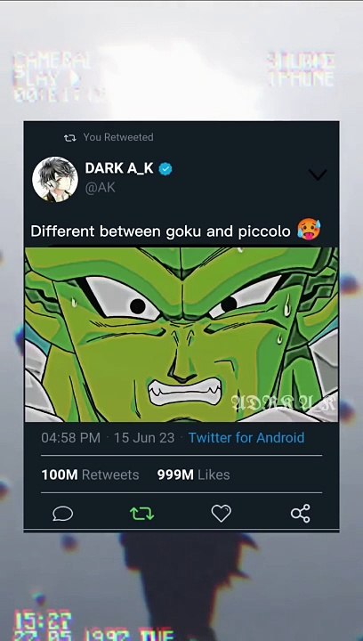 Different between goku and piccolo