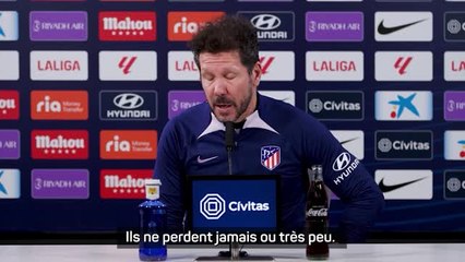 Atlético - Simeone : "Ne pas jouer le Real Madrid en pensant au titre"
