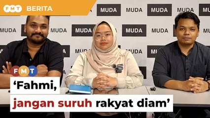 Jangan suruh rakyat diam isu Najib, Muda bidas Fahmi