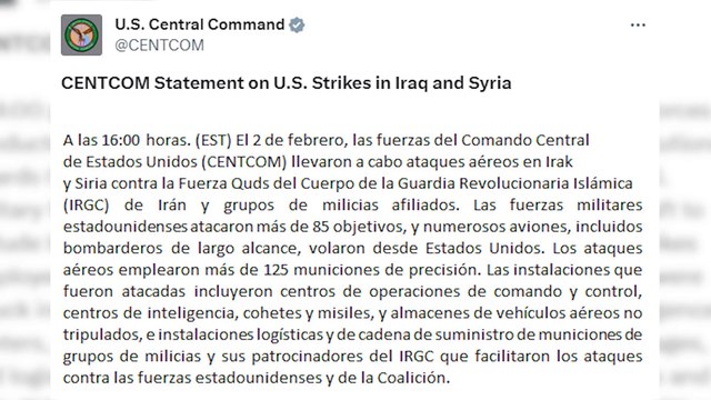 Ataques de EEUU contra milicias proiraníes dejan más de 20 muertos en Siria e Irak