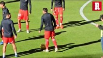 Alexis Vega en el entrenamiento de Toluca previo al duelo contra León