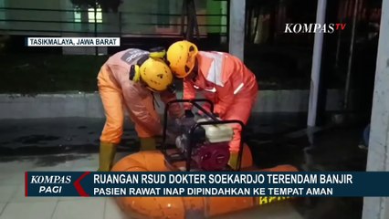 Akibat Diguyur Hujan Deras, RSUD Dokter Soekarjo Tasikmalaya Terendam Banjir