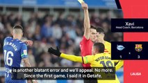 Xavi insists referees are out to get Barcelona after Vitor Roque red card