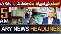 ARY News 5 AM Headlines 4th February 2024 | Elections 2024 -Security Updates