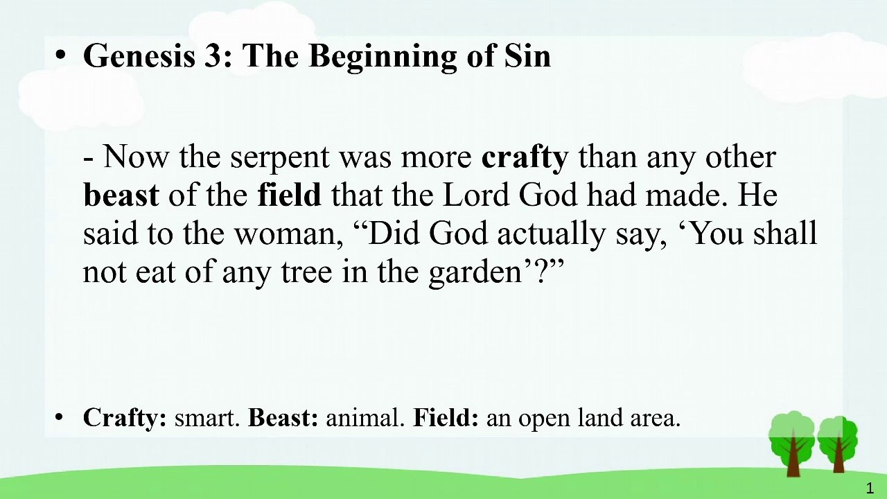 Genesis 3 △ Learn English Through Bible Reading