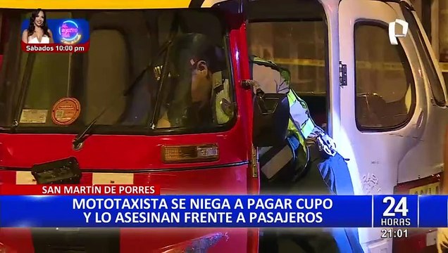San Martín de Porres: sicarios interceptan a mototaxista y lo asesinan a balazos