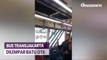 Bus TransJakarta Dilempar Batu Orang Tak Dikenal, Kaca Pecah Lukai 1 Penumpang