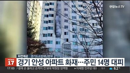 경기 안성 아파트 화재…주민 14명 대피