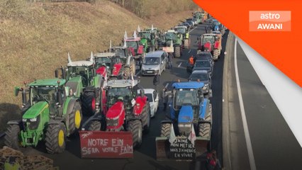 Protes petani guna traktor merebak ke seluruh Eropah