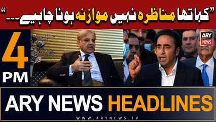 ARY News 4 PM Headlines 4th February 2024 | PML-N vs PPP