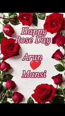 Happy Rose Day  Arun ❤️ Mansi #HappyRoseDay #roses