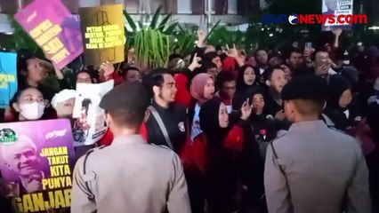 Dukung Ganjar-Mahfud, Ratusan Pendukung Lakukan Yel-Yel