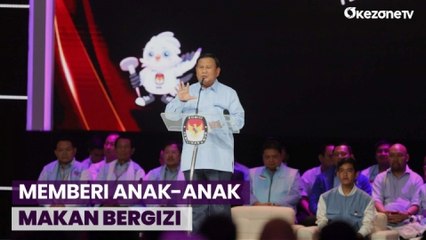 Скачать видео: Prabowo Sebut Memberi Anak-Anak Makan Bergizi  Jadi Proyek Strategis