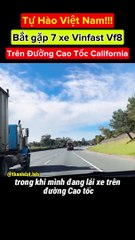 Bắt gặp 7 Xe Vinfast VF8 Cùng Lúc Trên Đường Cao Tốc California. Tự hào Việt Nam!!!