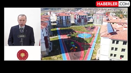 Cumhurbaşkanı Erdoğan: "En son hak sahibi vatandaşımız konutuna yerleşinceye kadar bize durmak dinlenmek yok"