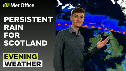Met Office Evening Weather Forecast 04/02/24  -Dry for most but wet in Scotland