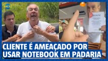 Vou matar você': homem ameaça cliente por uso de notebook em padaria