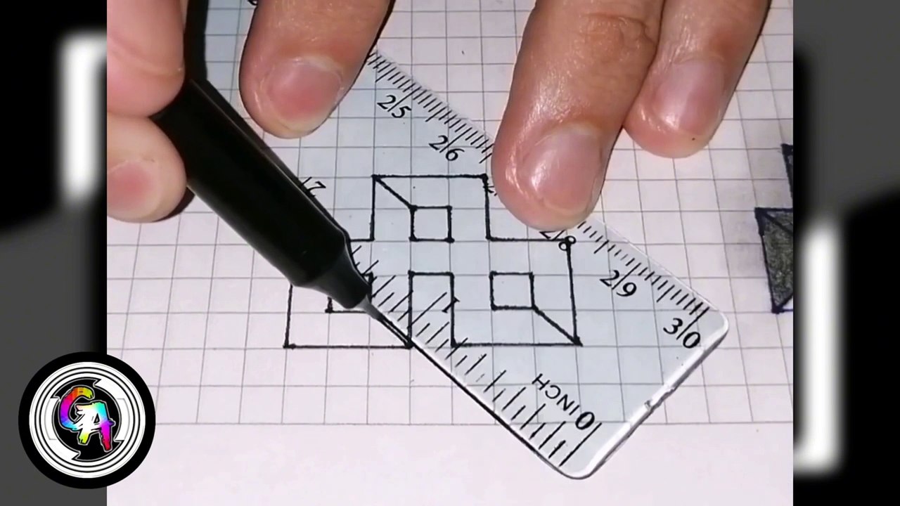 Una fantástica FIGURA trazada paso a paso. (VIDEO 27). A fantastic FIGURE drawn step by step. (VIDEO 27).
