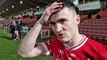 Derry defender Diarmuid Baker gives his reaction to victory over Tyrone