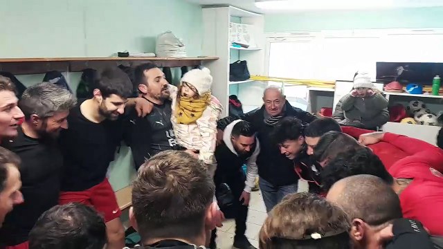 LE VESTIAIRE DE L'AS DU PIC APRÈS SA VICTOIRE FACE AU FC MUZOLAIS DIMANCHE 04 FÉVRIER 2024