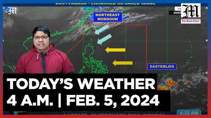 Today's Weather, 4 A.M. | Feb. 5, 2024