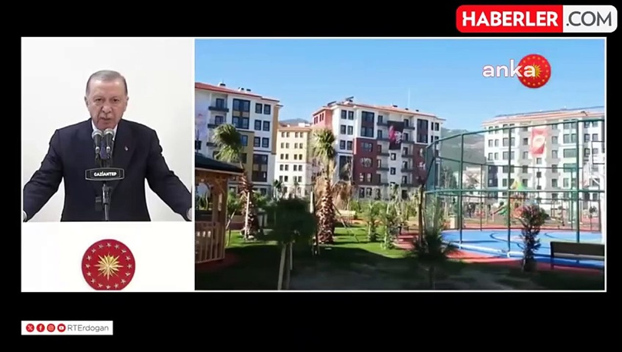 Cumhurbaşkanı Erdoğan, Gaziantep Deprem Konutları Kura ve Anahtar Teslim Töreni'ne Katıldı