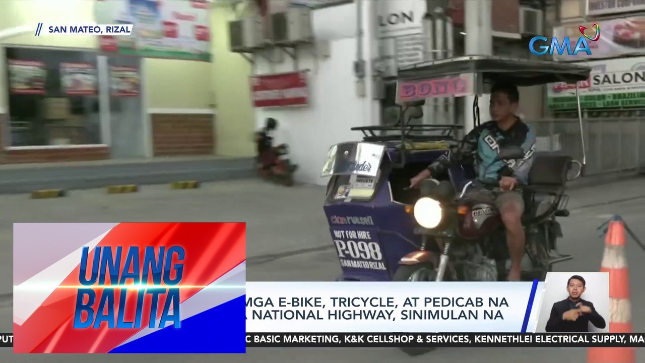Panghuhuli sa mga E-bike, tricycle, at pedicab na dumaan sa mga national highway, sinimulan na | UB