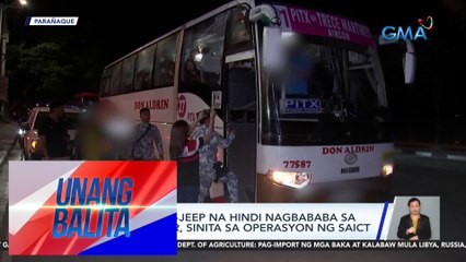 Ilang bus at E-jeep na hindi nagbababa sa tamang lugar, sinita sa operasyon ng SAICT | UB