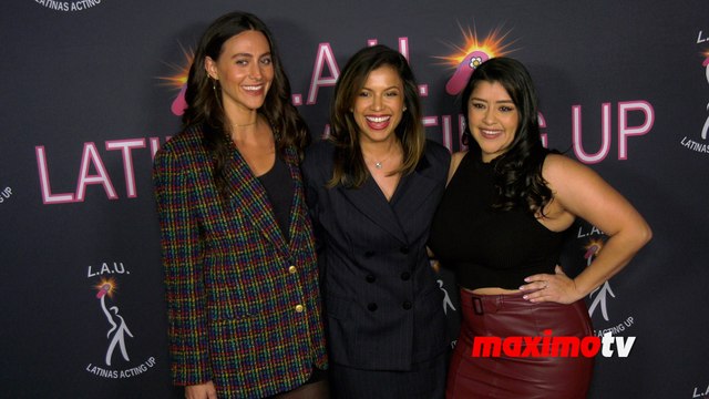 Erica Hernandez, Jacqueline Grace Lopez, Chelsea Rendon Latinas Acting Up 1st Annual Winter Soirée Pink Carpet