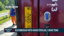 Rekaman Detik-Detik Bus Rombongan Partai Hanura Terguling di Tol Ngawi Sebabkan 3 Orang Tewas