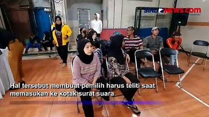 KPU Kota Cimahi Gelar Simulasi Pencoblosan, Warga Bingung Terlalu Banyak Deretan Nama Caleg