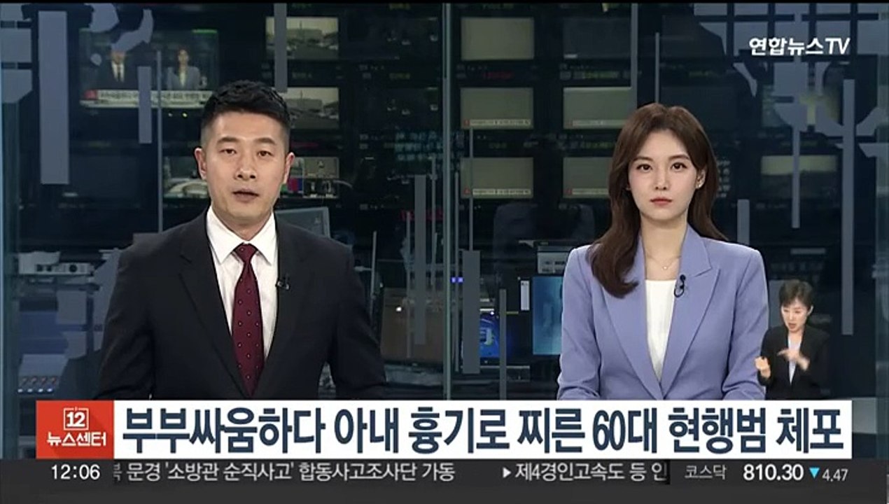 부부싸움 중 아내 흉기로 찌른 60대 현행범 체포