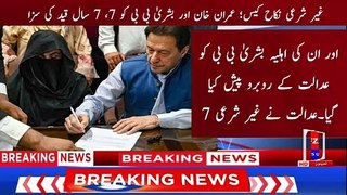 Illegal marriage case; Imran Khan and Bushra Bibi sentenced to 7,7 years in prison | afzal news urdu
