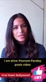 I am alive Poonam Pandey posts video
