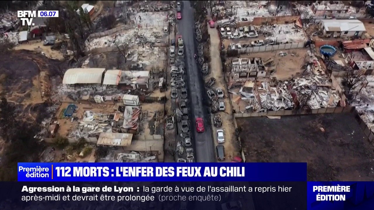 Incendies au Chili: le bilan monte à 112 morts, des centaines de personnes encore portées disparues