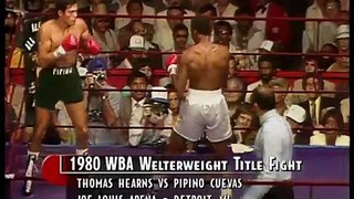 Thomas Hearns Vs Pipino Cuevas - boxing - WBA world welterweight title